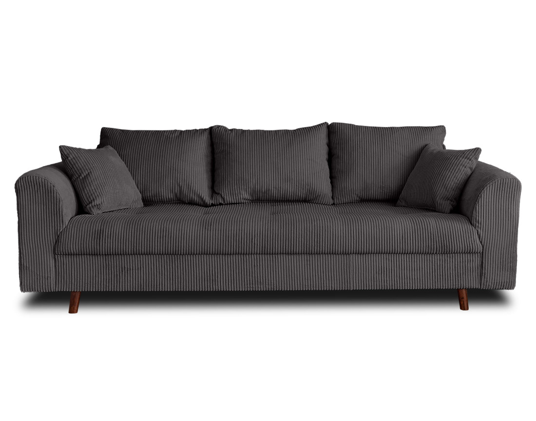Canapé 3 places en velours côtelé Rune