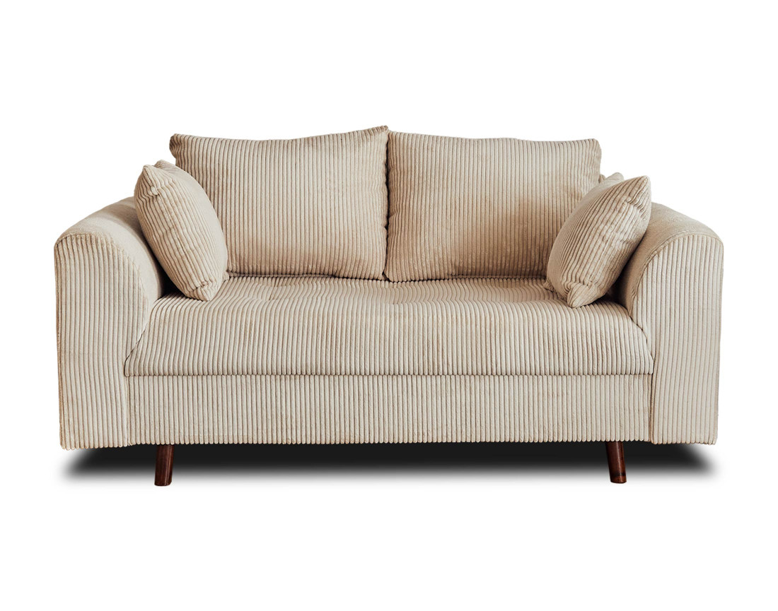 Canapé 2 places en velours côtelé Rune