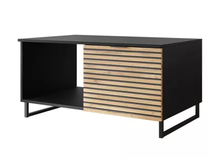 Table basse bois et noir 100 cm Olympie