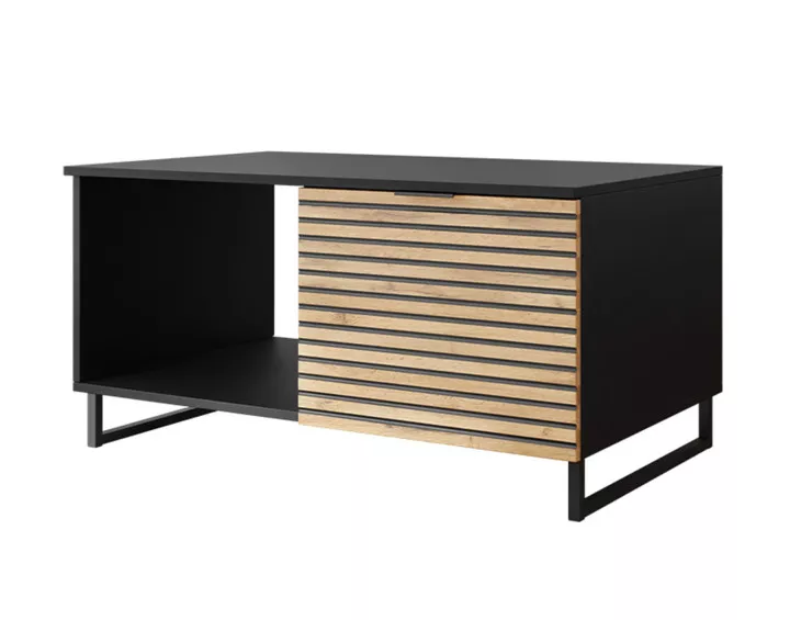 Table basse bois et noir 100 cm Olympie