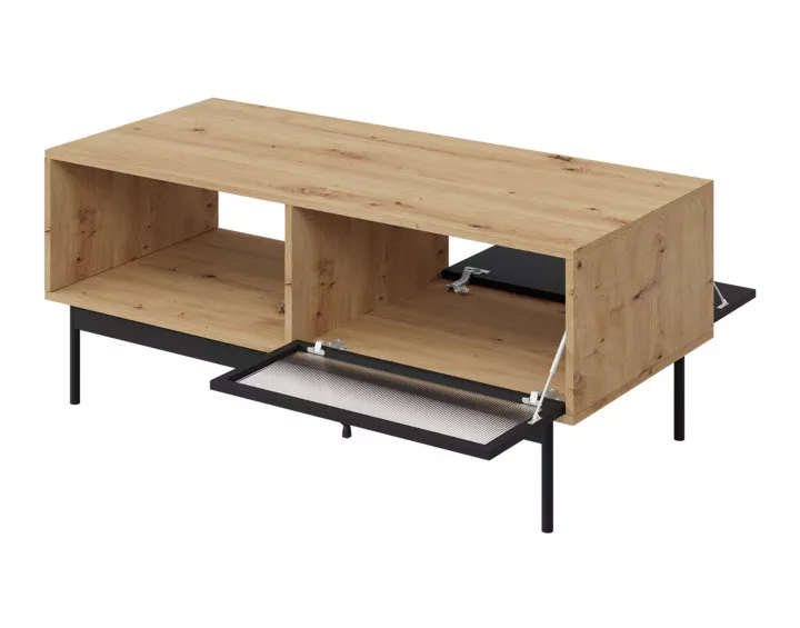 Table basse bois et noir 120 cm Lamia