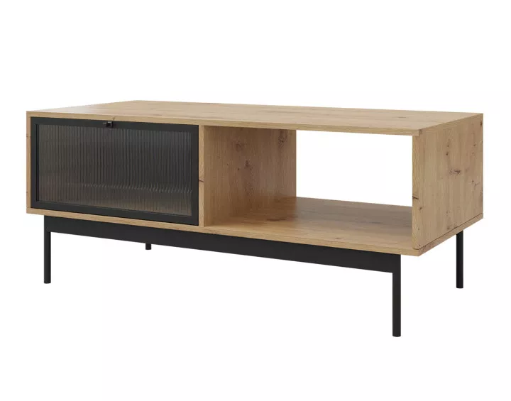 Table basse bois et noir 120 cm Lamia