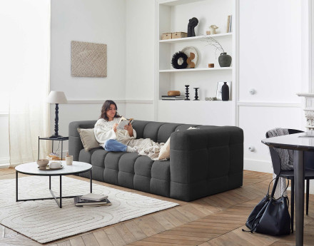 Canapé 3 places en tissu...