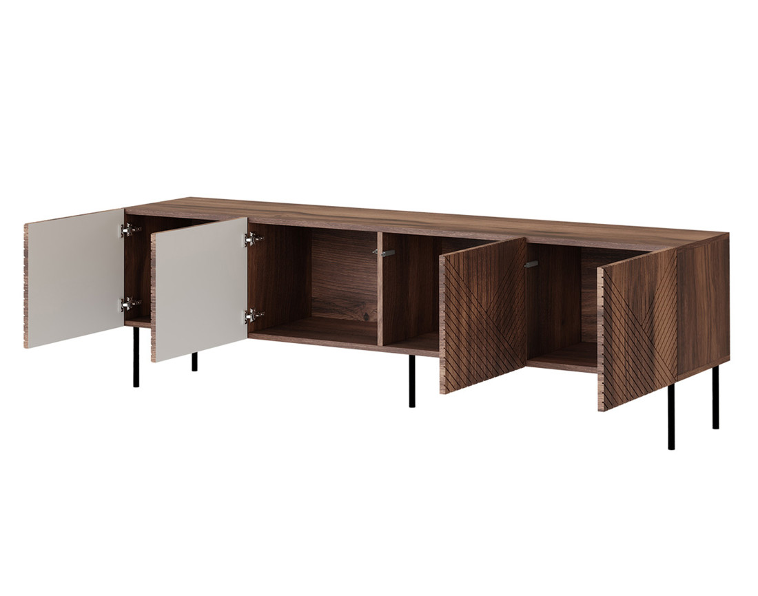 Meuble TV bois 4 portes 191 cm Salvador