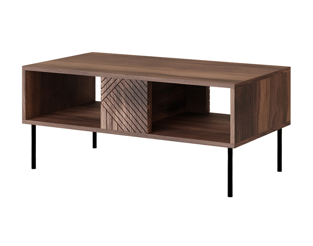 Table basse bois 2 niches 100 cm Salvador