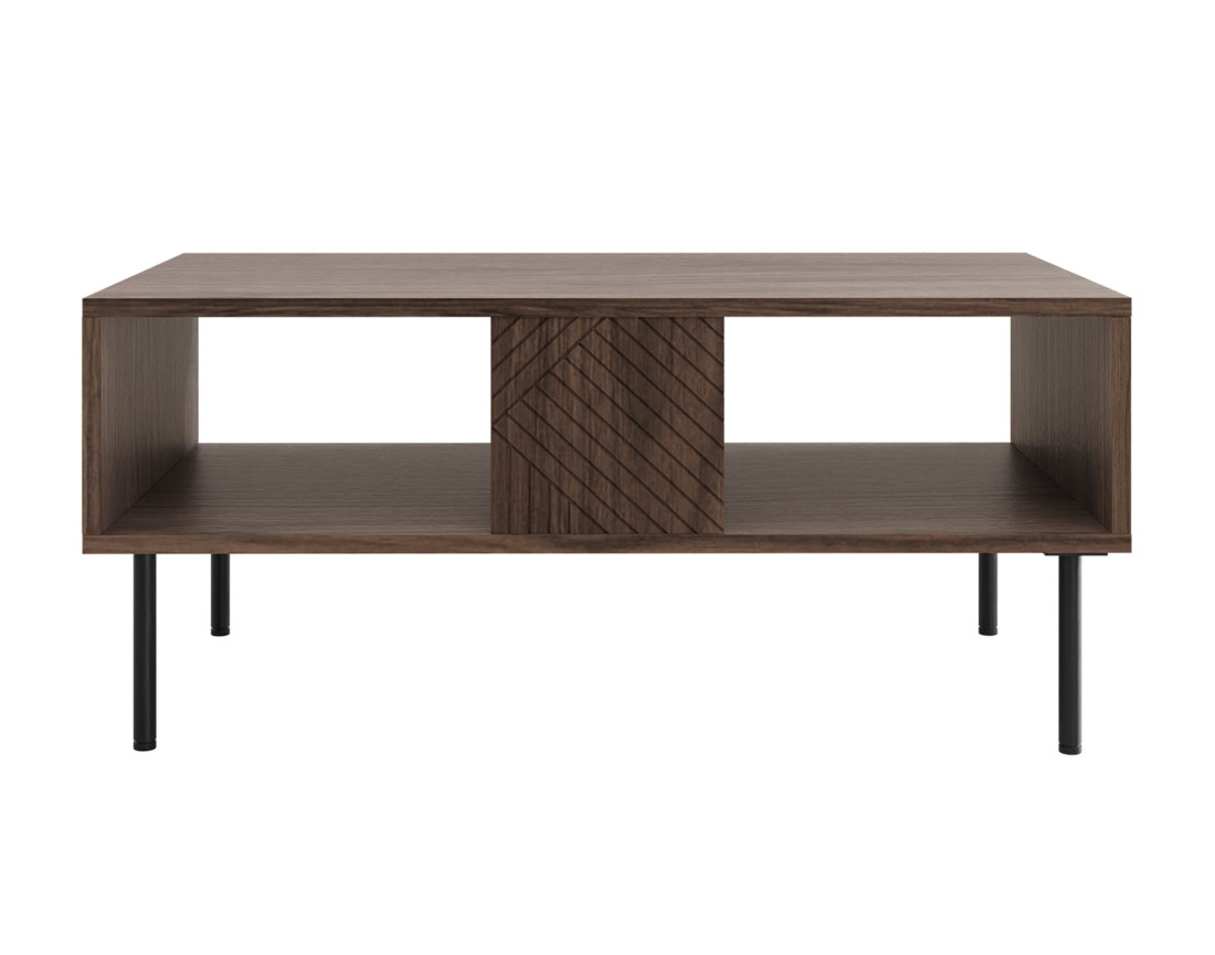 Table basse bois 2 niches 100 cm Salvador