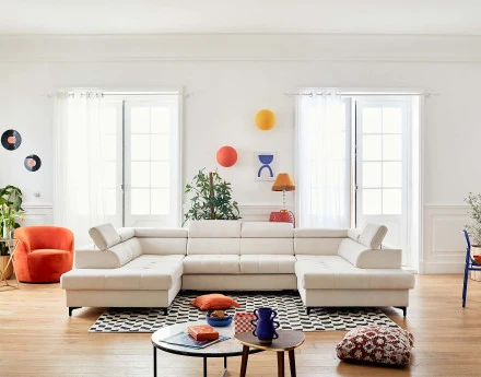 Canapé panoramique en U 7...