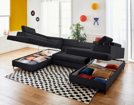 Canapé panoramique en U 7...