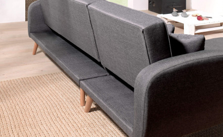 Folke - Canapé d'angle réversible scandinave convertible en tissu - 239x85x158cm Folke - Canapé d'angle réversible scandinave convertible en tissu - 239x85x158cm