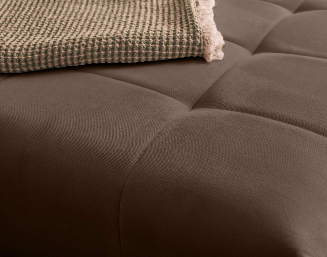 Canapé d'angle en velours - Petra - réversible convertible avec coffre - 4 places - en velours