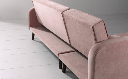Olaf - Canapé d'angle réversible scandinave convertible revêtement en velours - 239x85x158cm Olaf - Canapé d'angle réversible scandinave convertible revêtement en velours - 239x85x158cm