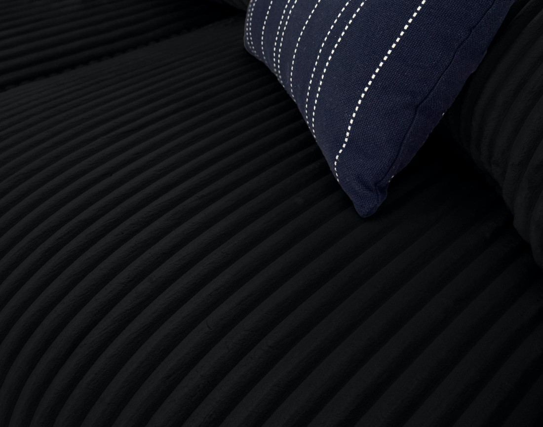 Canapé d'angle réversible 4 places en velours côtelé grosses côtes Garance Canapé d'angle réversible 4 places en velours côtelé grosses côtes Garance