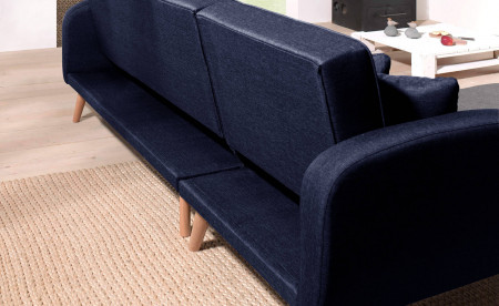 Folke - Canapé d'angle réversible scandinave convertible en tissu - 239x85x158cm Folke - Canapé d'angle réversible scandinave convertible en tissu - 239x85x158cm