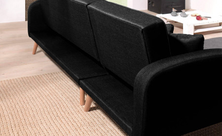 Folke - Canapé d'angle réversible scandinave convertible en tissu - 239x85x158cm Folke - Canapé d'angle réversible scandinave convertible en tissu - 239x85x158cm