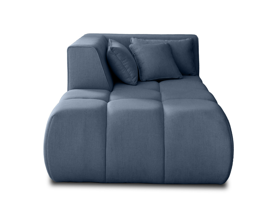 Module d'assise méridienne gauche en tissu Caracas