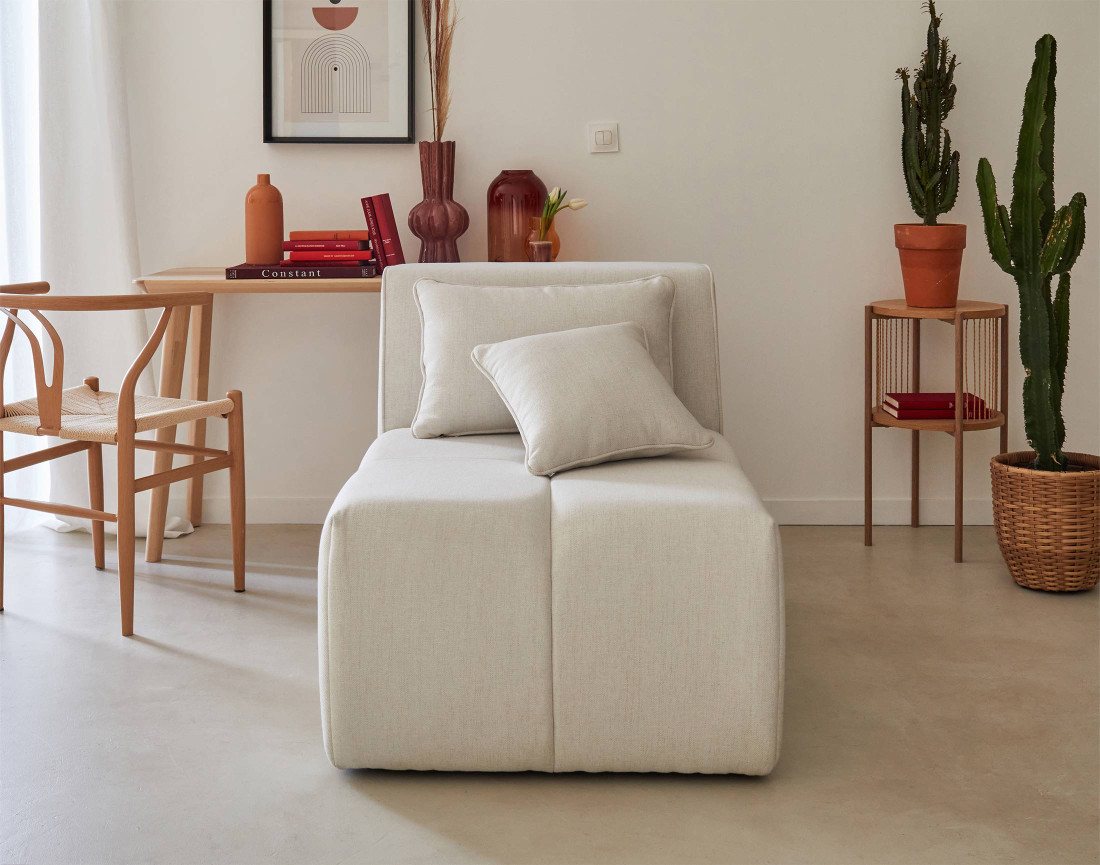 Module d'assise sans accoudoirs en tissu Caracas