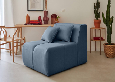 Module d'assise sans accoudoirs en tissu Caracas