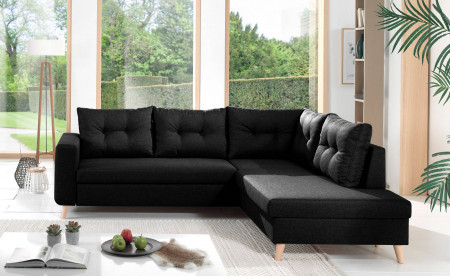 NORDIC - Canapé scandinave d'angle droite L convertible en tissu - 234x86x188cm NORDIC - Canapé scandinave d'angle droite L convertible en tissu - 234x86x188cm