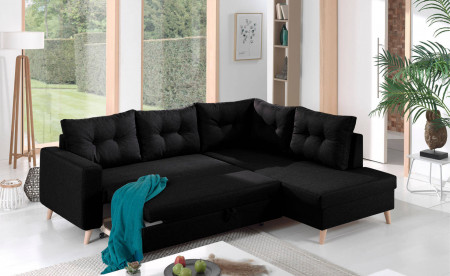 NORDIC - Canapé scandinave d'angle droite L convertible en tissu - 234x86x188cm NORDIC - Canapé scandinave d'angle droite L convertible en tissu - 234x86x188cm
