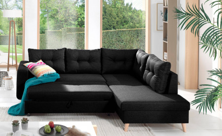 NORDIC - Canapé scandinave d'angle droite L convertible en tissu - 234x86x188cm NORDIC - Canapé scandinave d'angle droite L convertible en tissu - 234x86x188cm