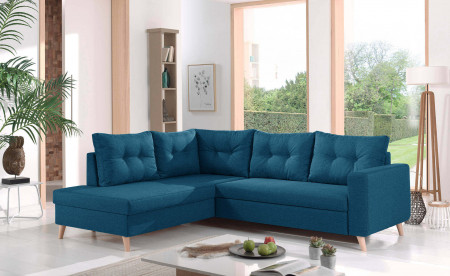 NORDIC - Canapé scandinave d'angle gauche L convertible en tissu - 234x86x188cm NORDIC - Canapé scandinave d'angle gauche L convertible en tissu - 234x86x188cm