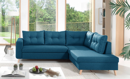 NORDIC - Canapé scandinave d'angle droite L convertible en tissu - 234x86x188cm NORDIC - Canapé scandinave d'angle droite L convertible en tissu - 234x86x188cm