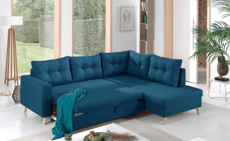 NORDIC - Canapé scandinave d'angle droite L convertible en tissu - 234x86x188cm NORDIC - Canapé scandinave d'angle droite L convertible en tissu - 234x86x188cm