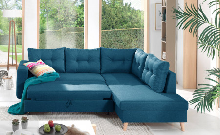 NORDIC - Canapé scandinave d'angle droite L convertible en tissu - 234x86x188cm NORDIC - Canapé scandinave d'angle droite L convertible en tissu - 234x86x188cm