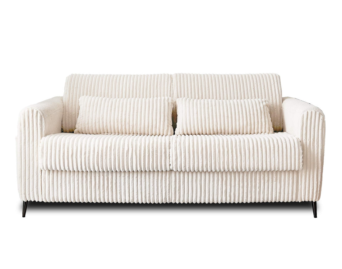Canapé OWEN 3 places convertible express quotidien en grosses côtes | Best Mobilier