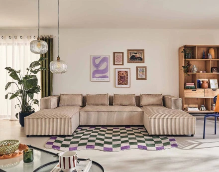 Canapé panoramique en U 7...