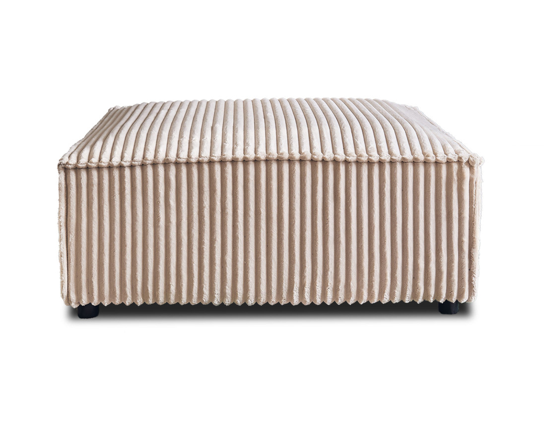 Pouf en velours côtelé grosses côtes Stella Pouf en velours côtelé grosses côtes Stella