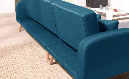 Folke - Canapé d'angle réversible scandinave convertible en tissu - 239x85x158cm Folke - Canapé d'angle réversible scandinave convertible en tissu - 239x85x158cm