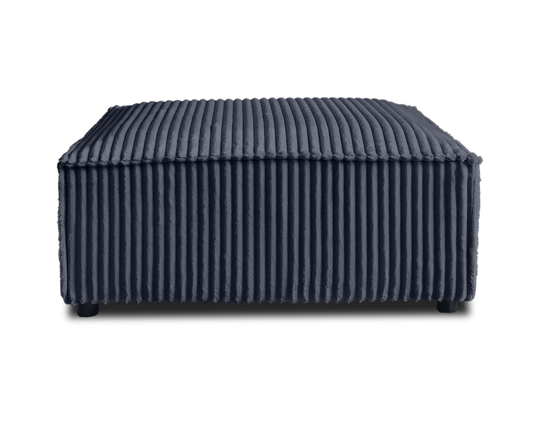 Pouf en velours côtelé grosses côtes Stella