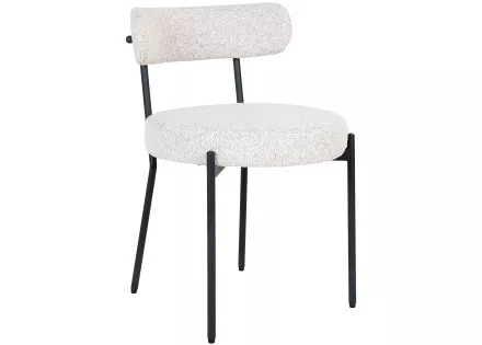 Lot de deux chaises en tissu bouclette Ivanec