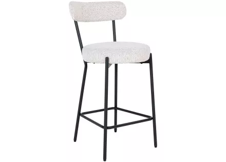 Tabouret de bar en tissu bouclette Ivanec