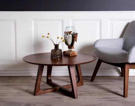 Table basse ronde en bois...