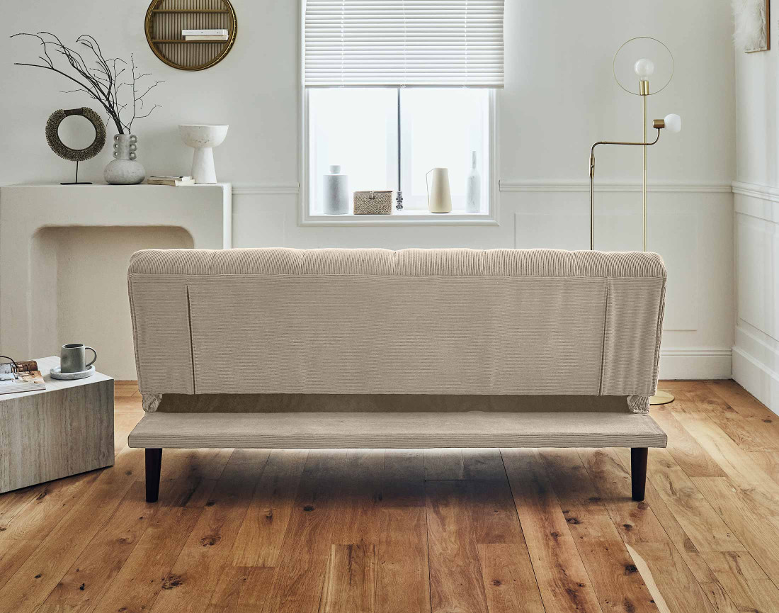 Canapé convertible clic-clac 2 places en velours côtelé Samarra Canapé convertible clic-clac 2 places en velours côtelé Samarra