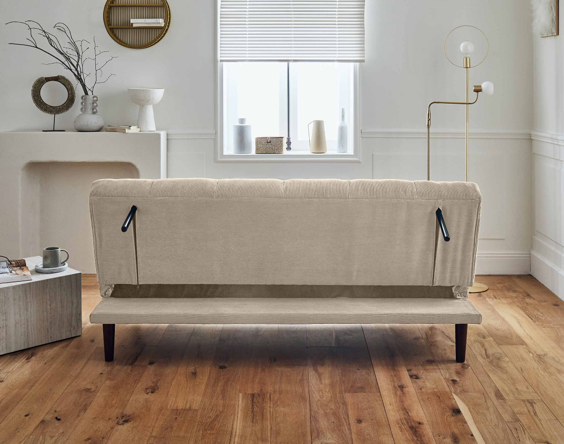 Canapé convertible clic-clac 2 places en velours côtelé Samarra Canapé convertible clic-clac 2 places en velours côtelé Samarra