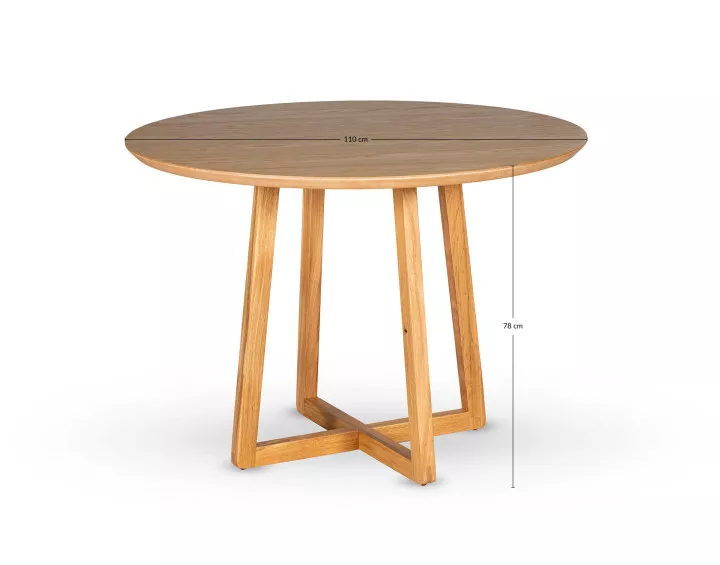 Table à manger ronde en bois 110 cm Estrella