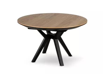 Table à manger ronde extensible en bois 130 à 224 cm Pampa