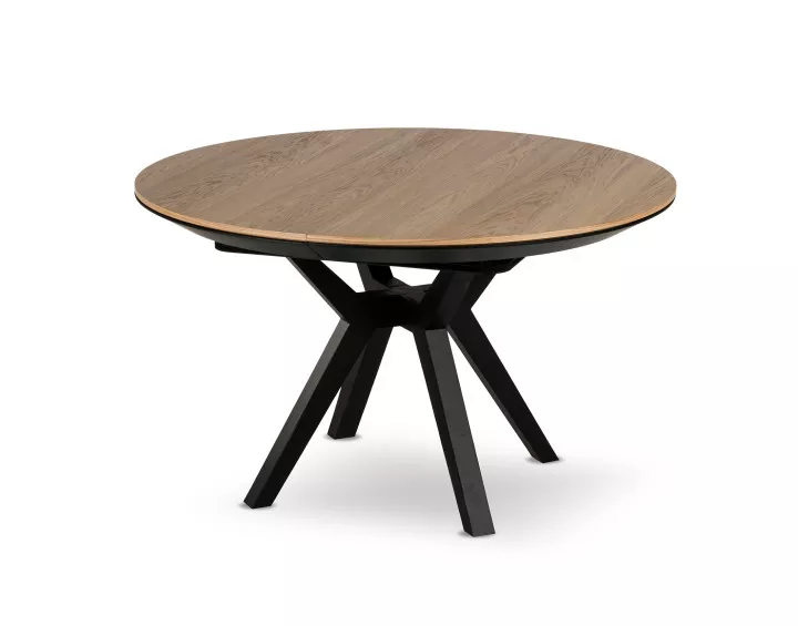 Table à manger ronde extensible en bois 130 à 224 cm Pampa