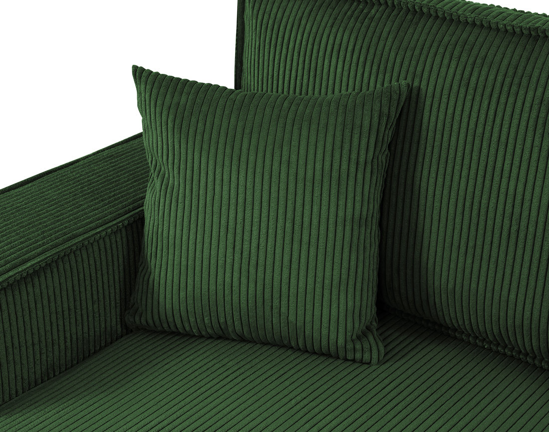 Canapé panoramique en U 7 places convertible avec coffre en velours côtelé Cezanne