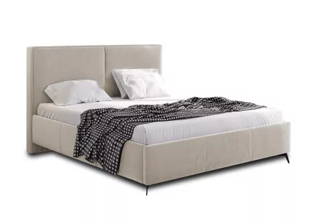 Lit coffre 140x200 cm avec sommier inclus en velours Casilda