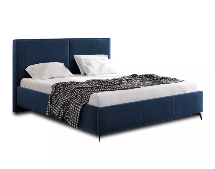 Lit coffre 180x200 cm sommier inclus en velours Casilda