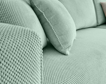 Canapé d'angle réversible 4 places velours texturé Topaze - Best Mobilier