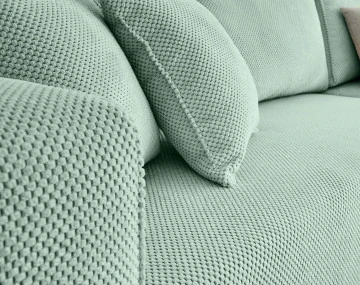 Canapé d'angle réversible 4 places velours texturé Topaze - Best Mobilier