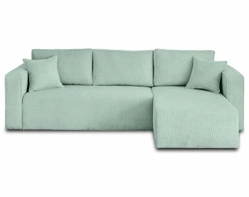 Canapé d'angle réversible 4 places velours texturé Topaze - Best Mobilier