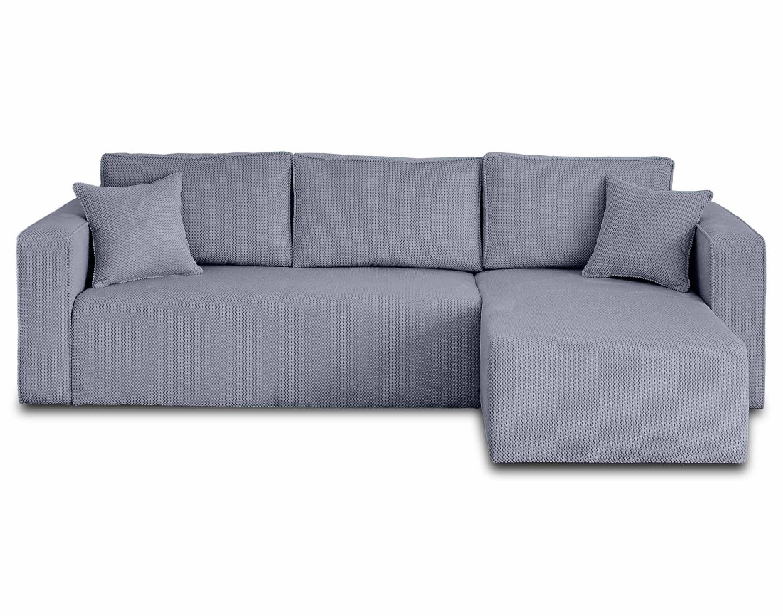 Canapé d'angle réversible 4 places velours texturé Topaze - Best Mobilier