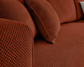 Canapé d'angle réversible 4 places velours texturé Topaze - Best Mobilier