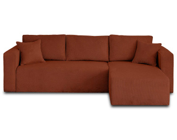Canapé d'angle réversible 4 places velours texturé Topaze - Best Mobilier